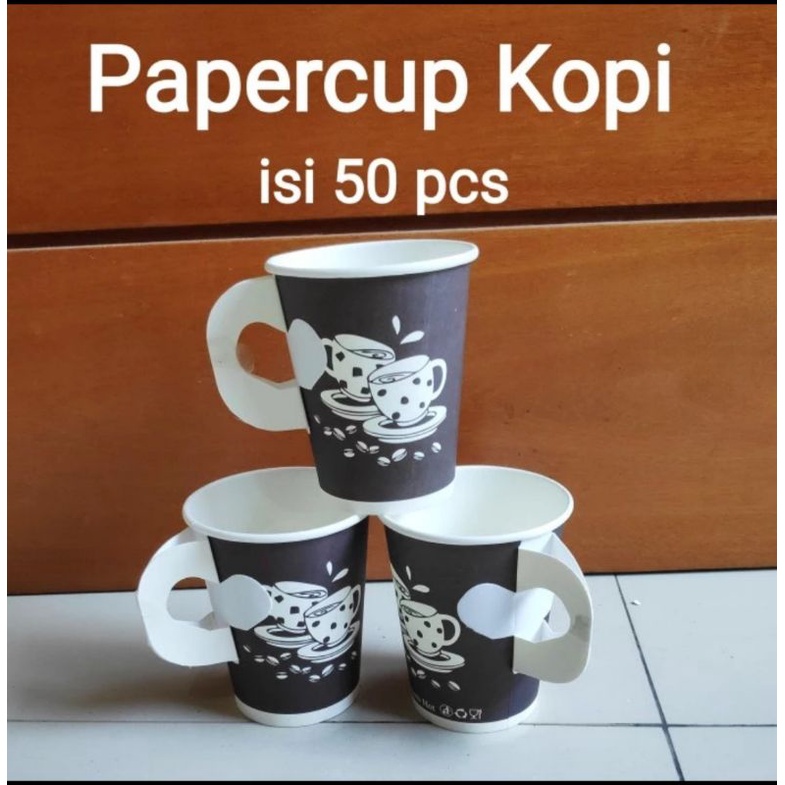 PaperCup Kuping (isi 50pcs), Paper Cup, Gelas Kertas, Gelas Kopi