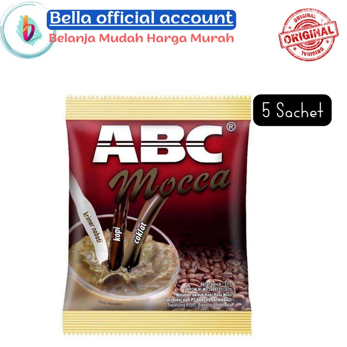 Jual Kopi ABC Mocca 5 10 Sachet Kopi bubuk instan 5 sachet Shopee