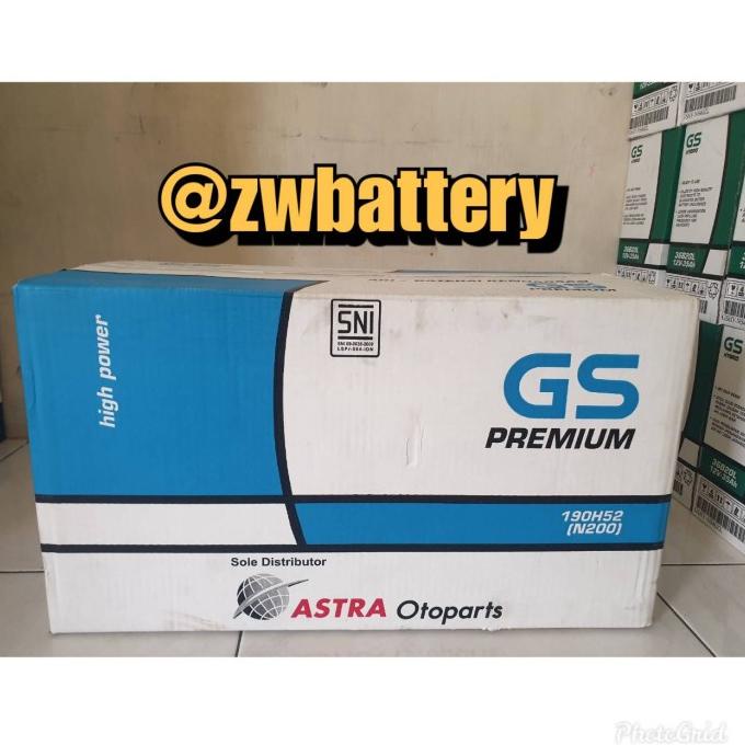 Aki basah Astra Otoparts GS PREMIUM N200 (200Ah) + Accu Zuur
