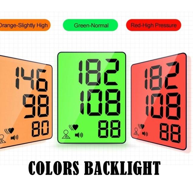 Tensimeter Digital JZIKI Pengukur Tekanan Darah Electronic with Voice - Color Backlight