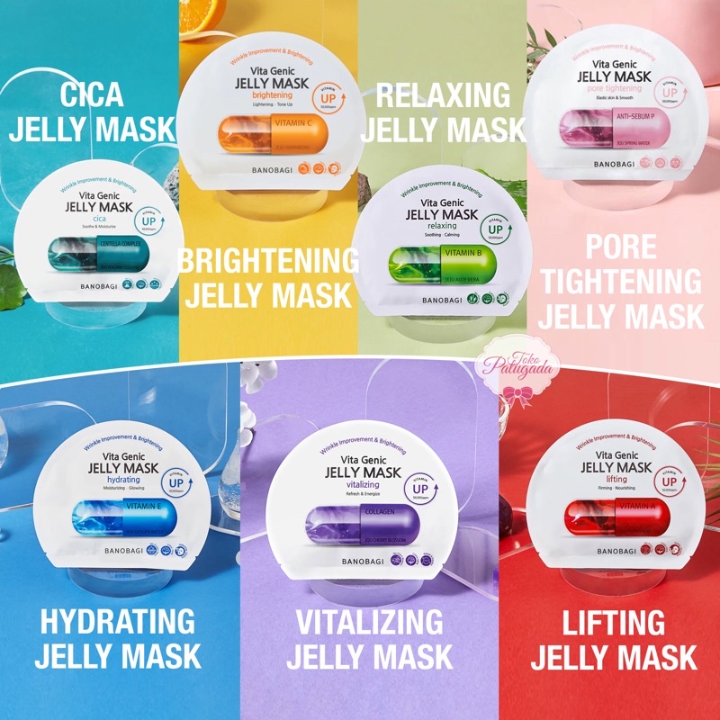 [BISA COD] Banobagi Vita Genic Jelly Mask - Sheet Mask Banobagi - Masker Banobagi - Banobagi Jelly