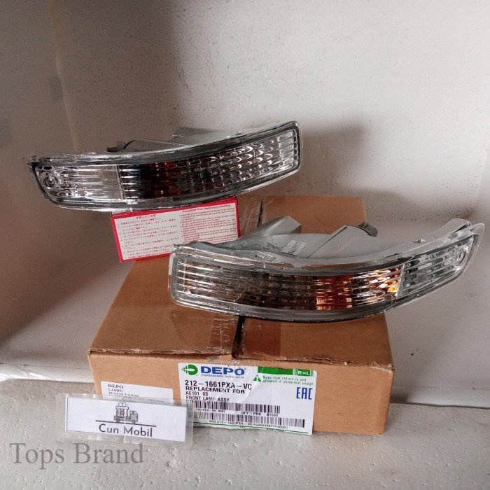 Topsbrand Lampu sen bemper Corolla Great AE 100, 101 94 kanan kiri Kristal Depo -sen sein lampu sein