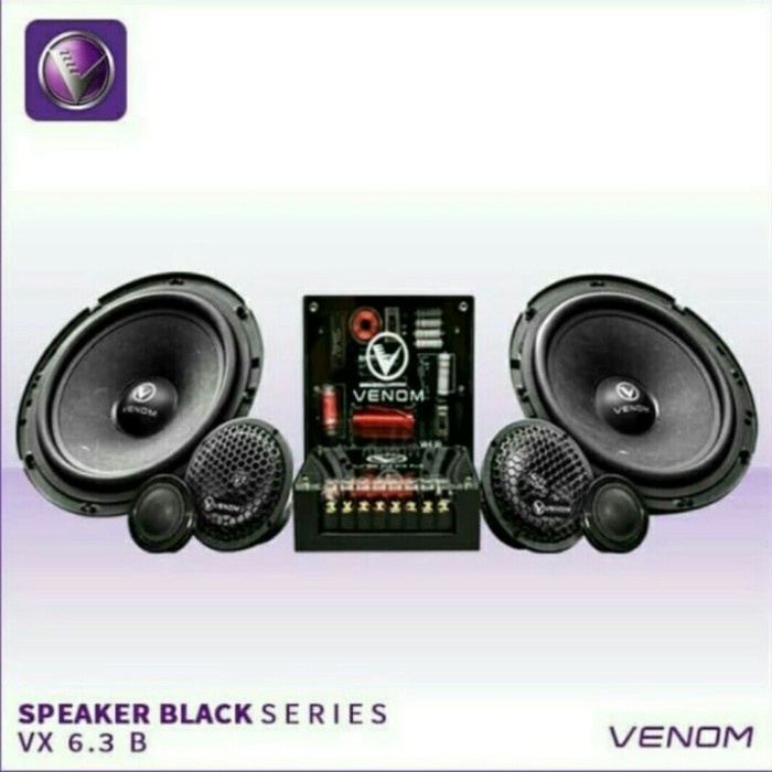 SPEAKER 3 WAY VENOM COMPONENT SPLIT VENOM BLACK VX 6.3B VENOM VX 6.3B