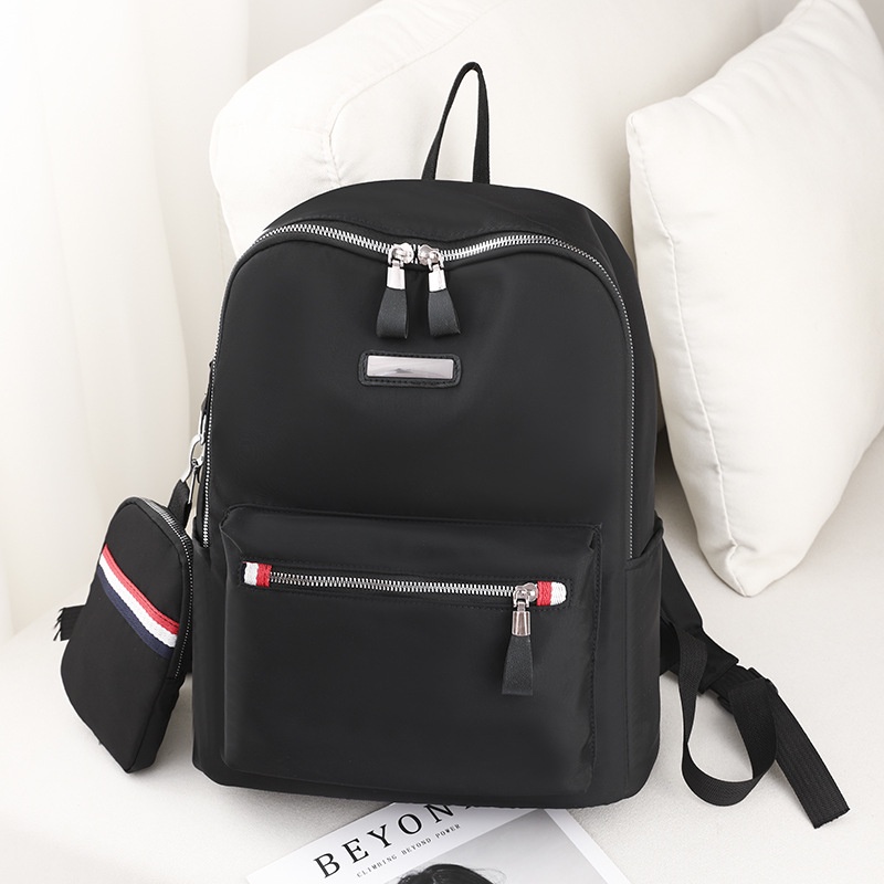 TAS RANSEL WANITA KOREA BONUS POUCH TA705B5 IMPORT ANTI AIR HITAM HANAGA BACKPACK CEWEK BESAR PREMIUM PUNGGUNG KULIAH SEKOLAH KERJA REMAJA KEKINIAN GENDONG SIMPLE FASHION BRANDED