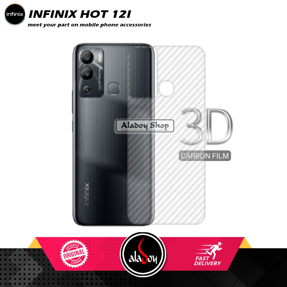 Paket 3IN1 Tempered Glass Layar Matte Anti Glare Infinix Hot 12i Free Tempered Glass Camera dan Skin Carbon