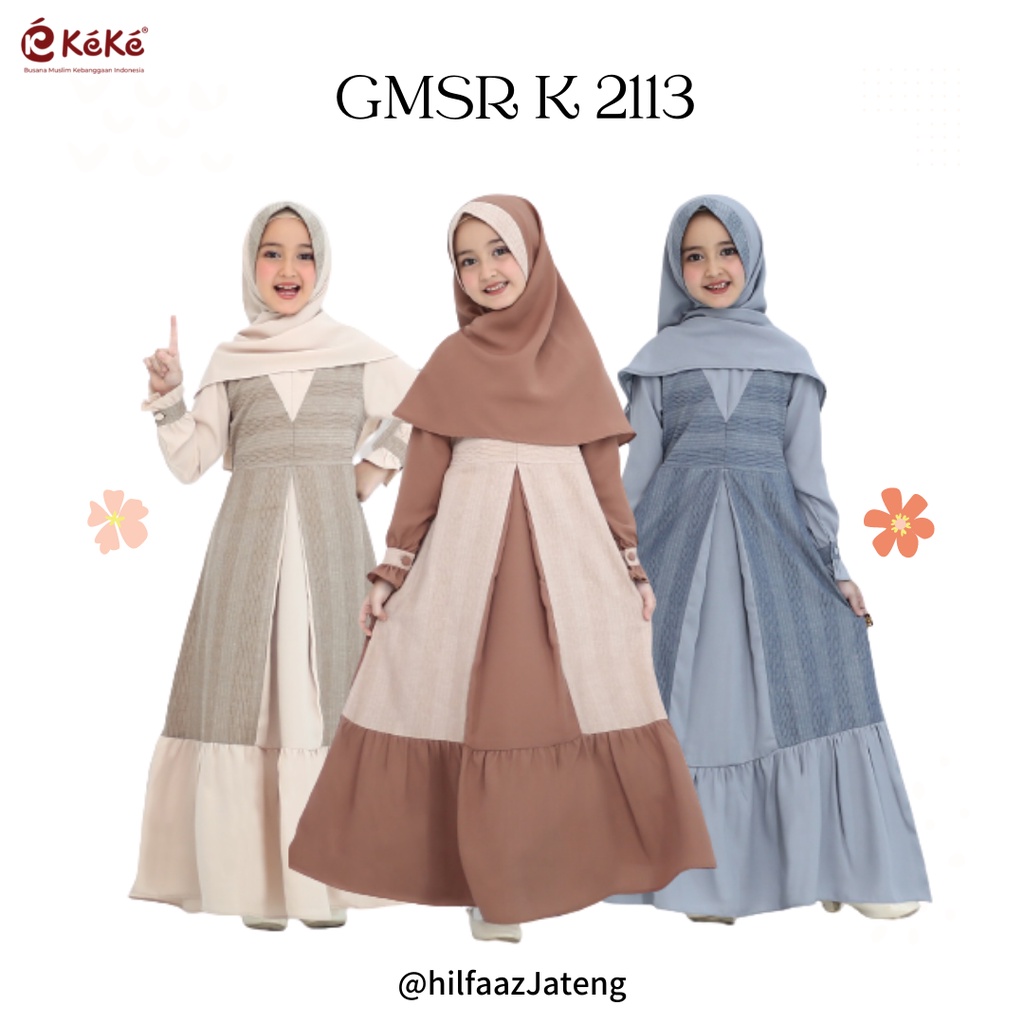 GAMIS ANAK KEKE CANTIK GMSR K 2113 HAURA SERIES / GAMIS KEKE / GAMIS ANAK MURAH / GAMIS ANAK TERBARU