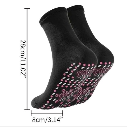 2 PCS Kaos Kaki Magnetic Terapi Pemanas Penghangat Kaki Musim Dingin Support Turmalin