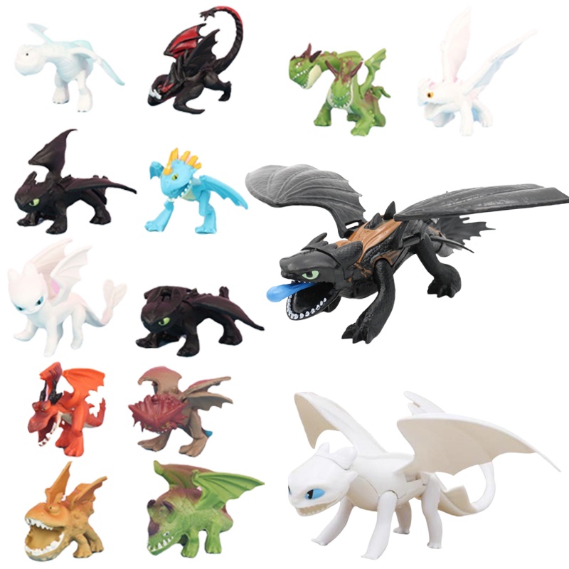 Dragon To Train Boneka Figure How Product Toothless Set/Single Your Dragon Mini