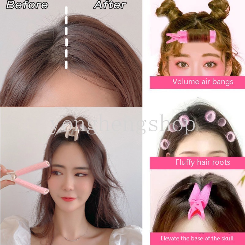 Klip Roller Pengeriting Rambut Poni Natural Tanpa Panas Untuk Aksesoris Alat Styling Wanita
