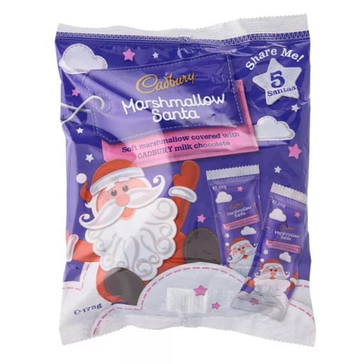 

Cadbury Dairy Milk Marshmallow Santas Chocolate Sharepack 175g - Christmas Special