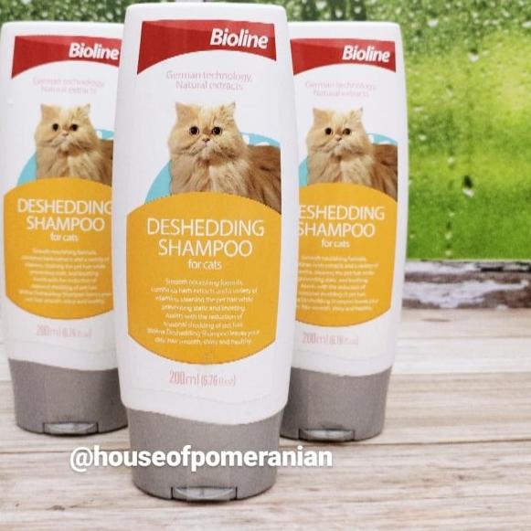 shampo kucing anti rontok. cat shampo deshadding bioline