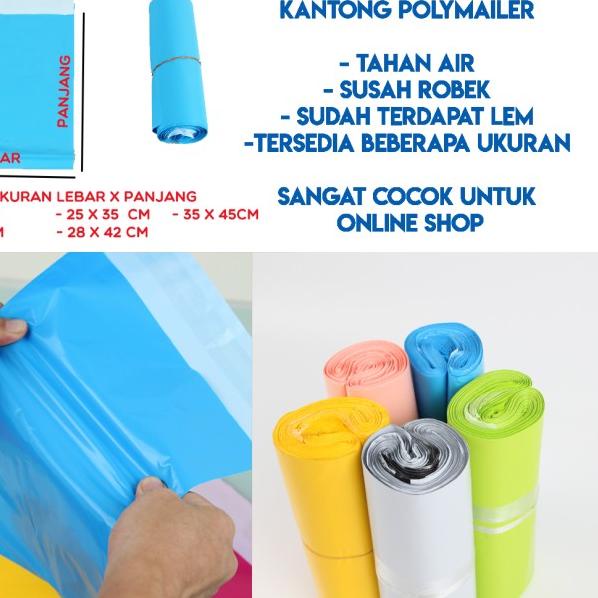

Packaging Plastik Polymailer Tebal 28x42 Amplop Kantong Kemasan 100 pc - Hijau, 28x42