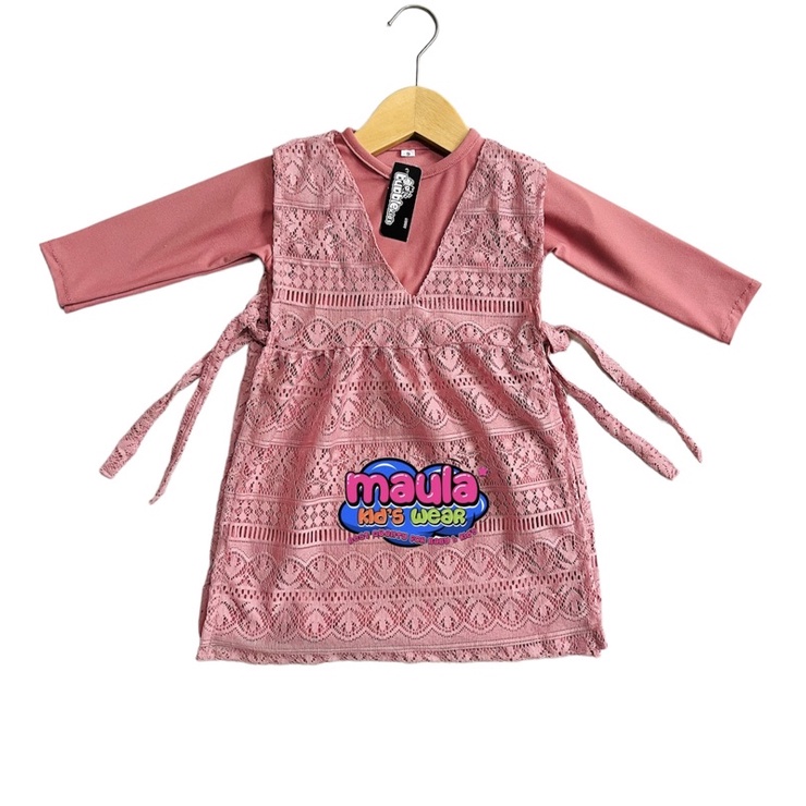 Gamis Bayi Perempuan Newborn 0-2 Tahun Vest BRUKAT Anak Rompi Katun Spandek jersey mixx