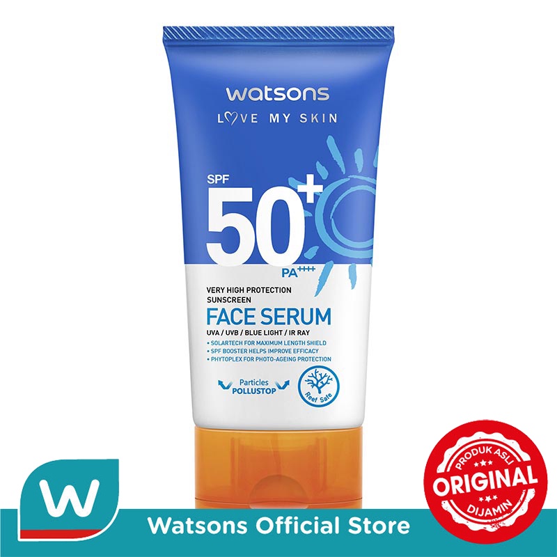 Jual Watsons Very High Protection Sunscreen Face Serum Spf50 Pa 50ml Shopee Indonesia