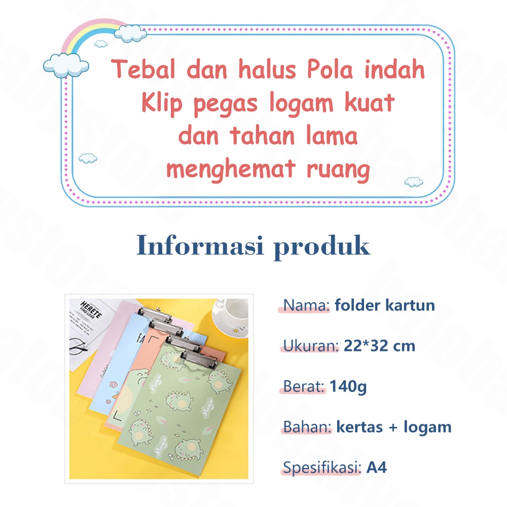 Halo Baby clipboard a4 Papan Jalan/ Clipboard Plastik/papan ujian lucu