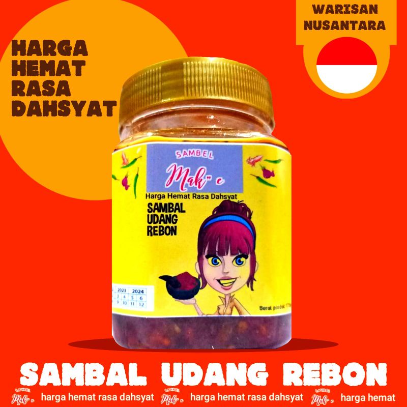 

sambel udang rebon mak-e varian sambal kemasan 175gr