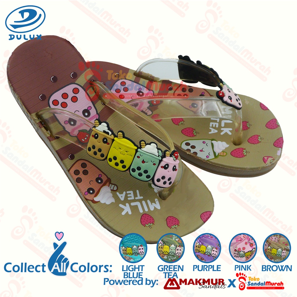 Toko Sendal Murah - Sandal Anak Perempuan Motif Boba Uk 30 - 35 / Sandal Anak Terbaru / Sandal Anak Perempuan Nyaman / Sandal Jepit Anak Lucu [Toko Sendal Murah Kids 02 M 393 C BB]