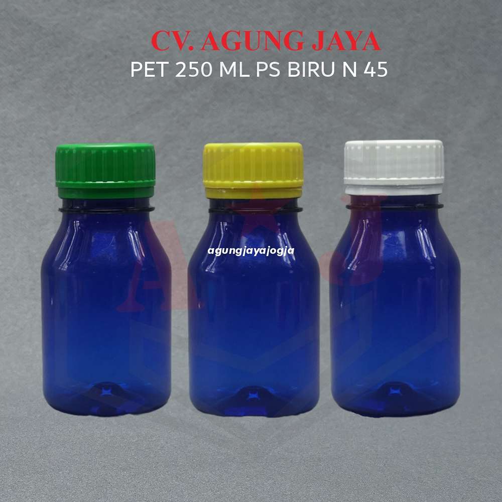 Jual Botol Ps 250 ml Biru Segel Kecil / Ps 250 Ml Botol Jamu / Botol ...