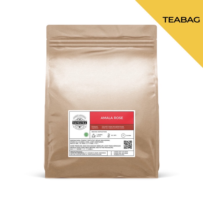 

AMALA ROSE POUCH HAVELTEA TEH PUTIH MAWAR WHITE PEONY & ROSE