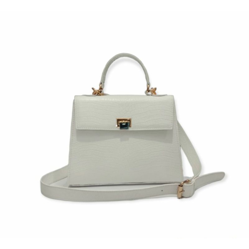 Kely bag / tas slempang wanita kulit asli motif croco
