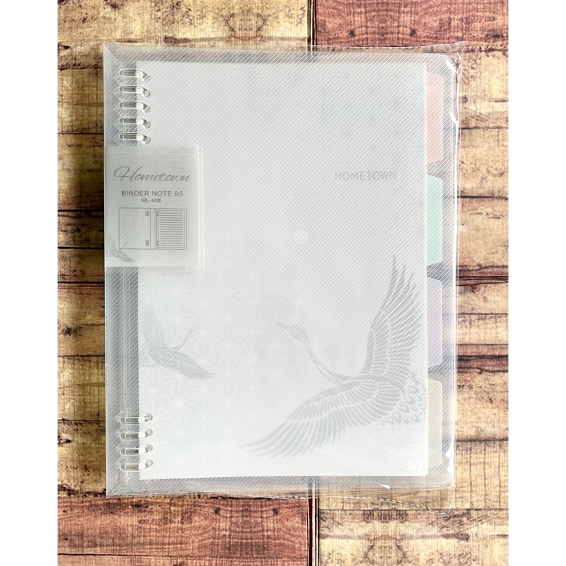 Map Binder Wengu A5 B5 Transparant B0156 Home Town 8 Ring - Binder Note Bonus Loose Leaf dan Divider - Binder File