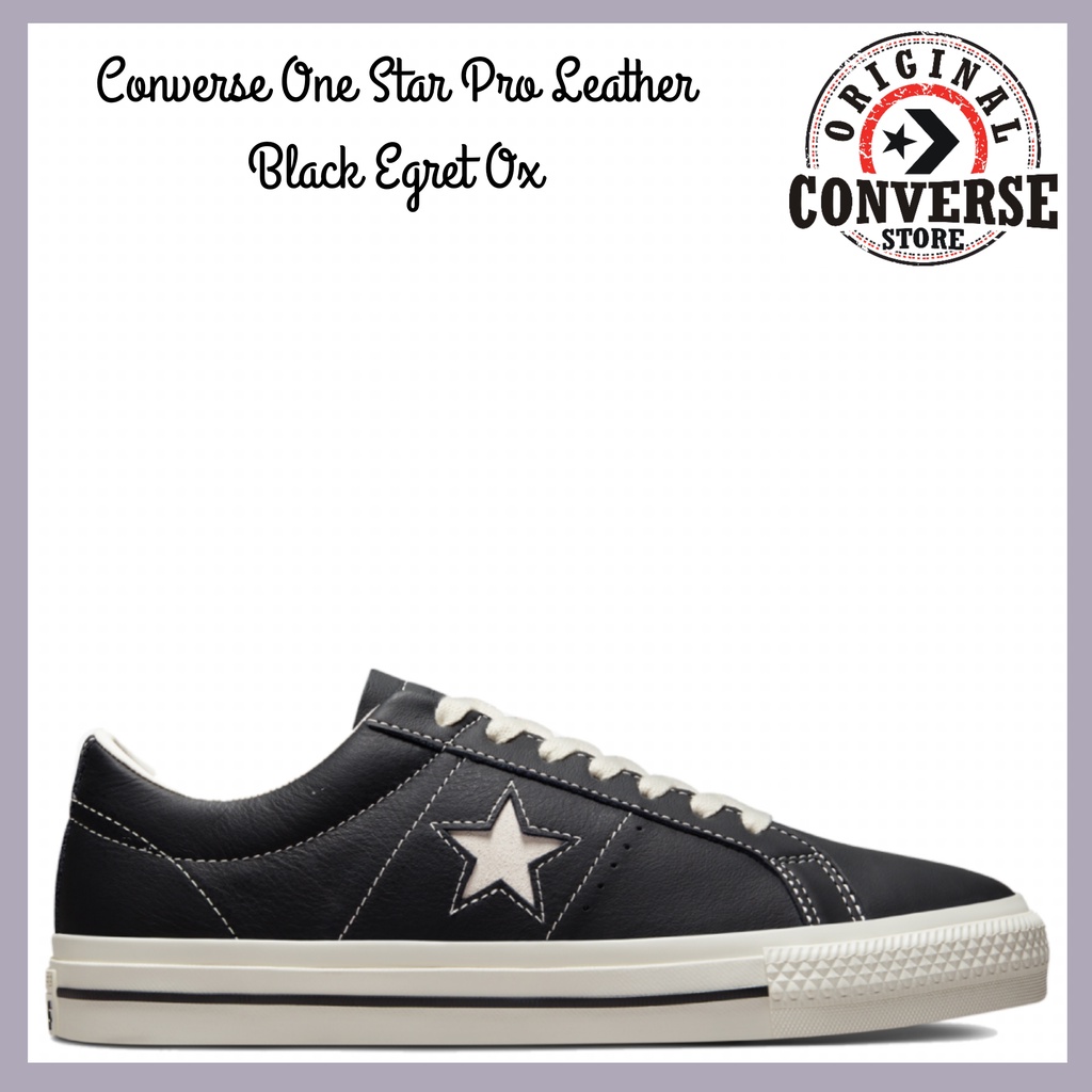 ORIGINAL CONVERSE ONE STAR PRO LEATHER BLACK EGRET Ox A02140C MENS