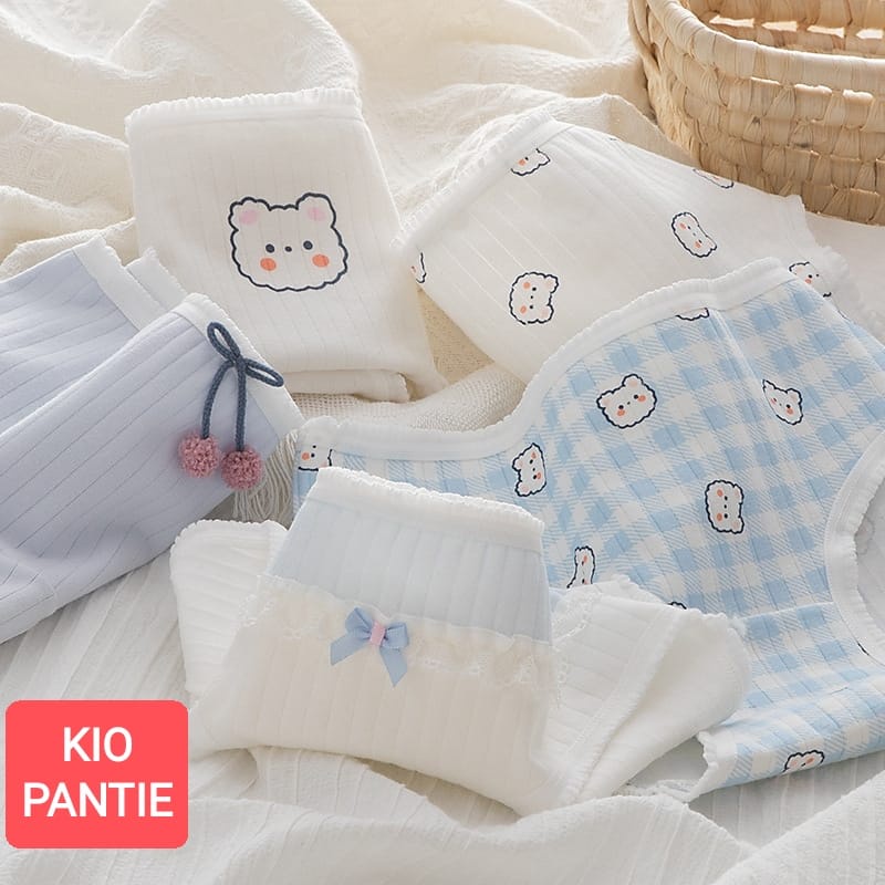 BAJUKIDDIE KIO PANTIE CELANA DALAM ABG REMAJA WANITA ALA KOREA MOTIF LUCU KATUN IMPORT ADEM