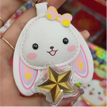 2023 / Gantungan Kunci Bentuk Kartun Kelinci Lucu Untuk Hadiah Natal / Tahun Baru