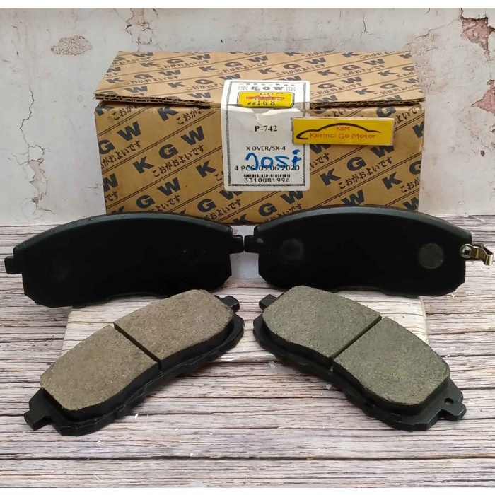 BRAKE PAD KAMPAS REM DEPAN SX4 X-OVER NEW BALENO 2007-2010 KGW P-742