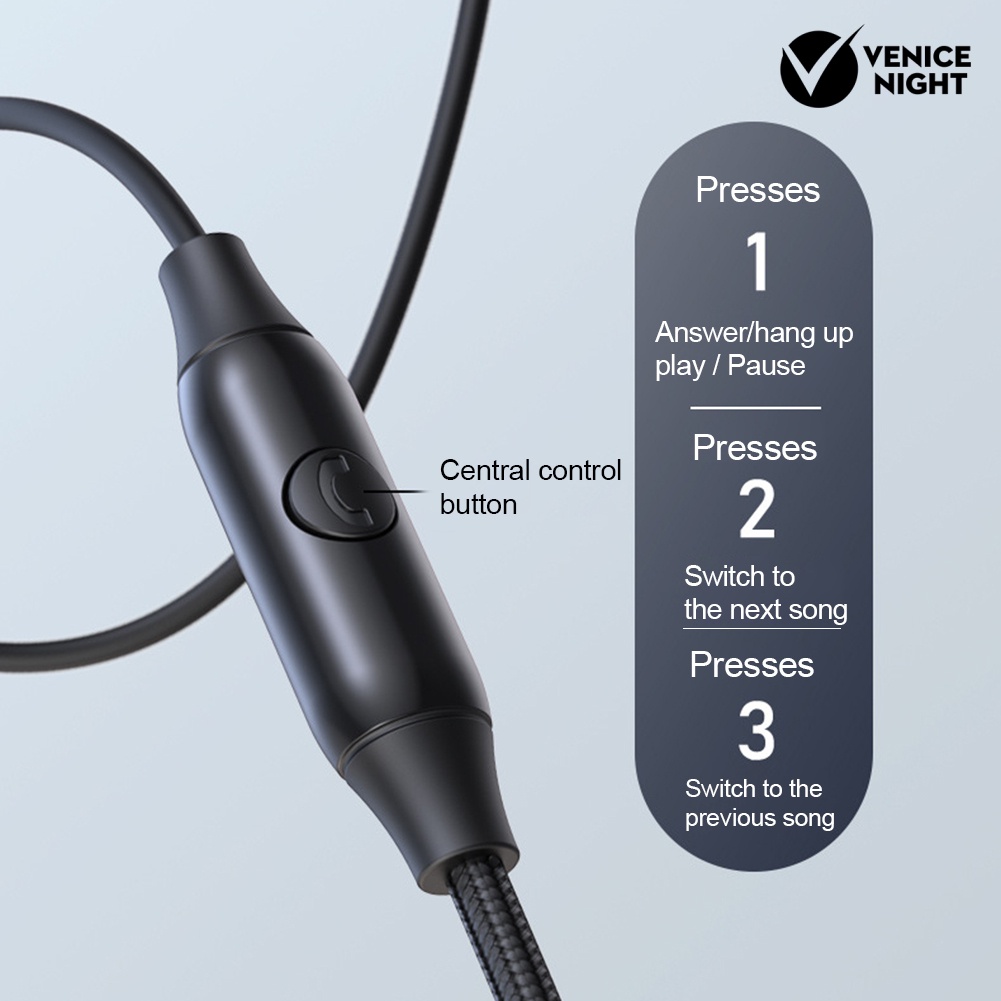 (VNEP) (Berkabel) Remax RM-208 3.5mm Stereo Music Phone Earphone In-ear Headset dengan Mic