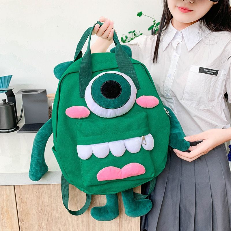 Sera Siswa Sekolah Menengah Tas Kanvas Lucu Kartun Liar Jepang Lucu Kampus Boneka Ransel Boneka Ransel