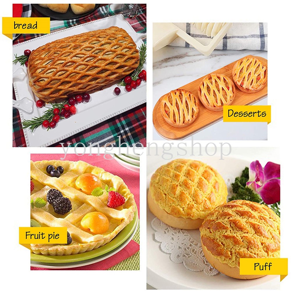 Roller Pemotong Adonan Pizza / Pie / Kue Kering Motif Kotak-Kotak Untuk Aksesoris Dapur