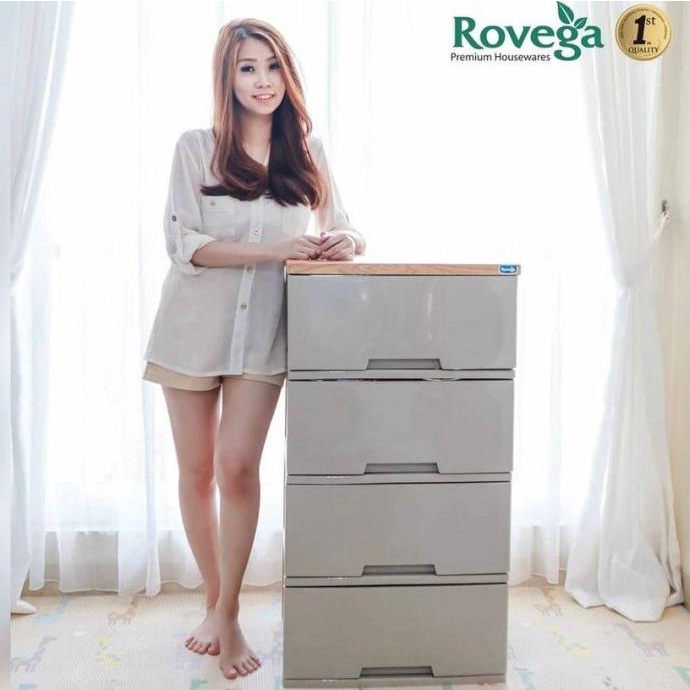 

Rovega Magnum Lemari Plastik Premium 4 Susun CMG 430 Laci stock ready