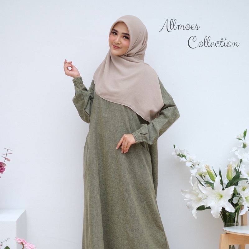 Zahra dress gamis simpel Muslim katun madinah fodu