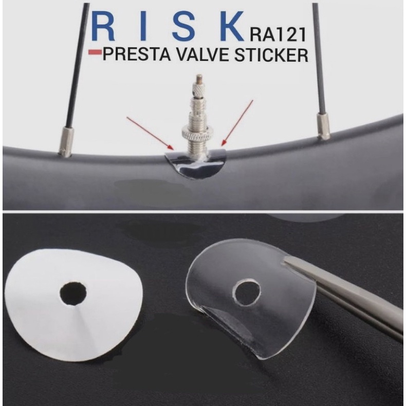 RISK RA121 Stiker Rims Pentil Presta Kecil Sepeda - FV Valve Sticker 1 PCS