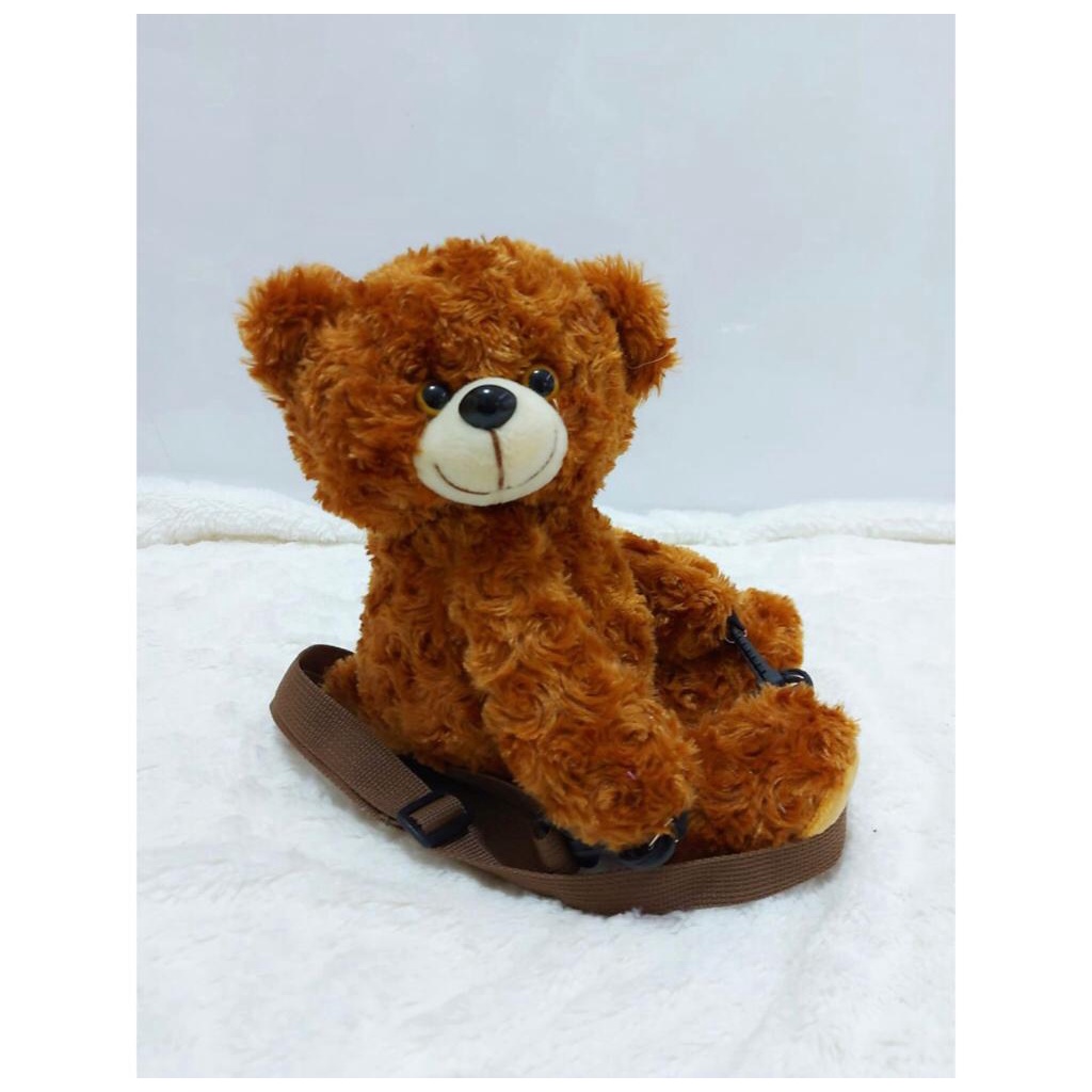 Turun Harga Tas Salempamg Virall Wanita Lucu - Tas Boneka Teddy Bear Tas Anak sampai dewasa Bahan Bulu  BISA COD