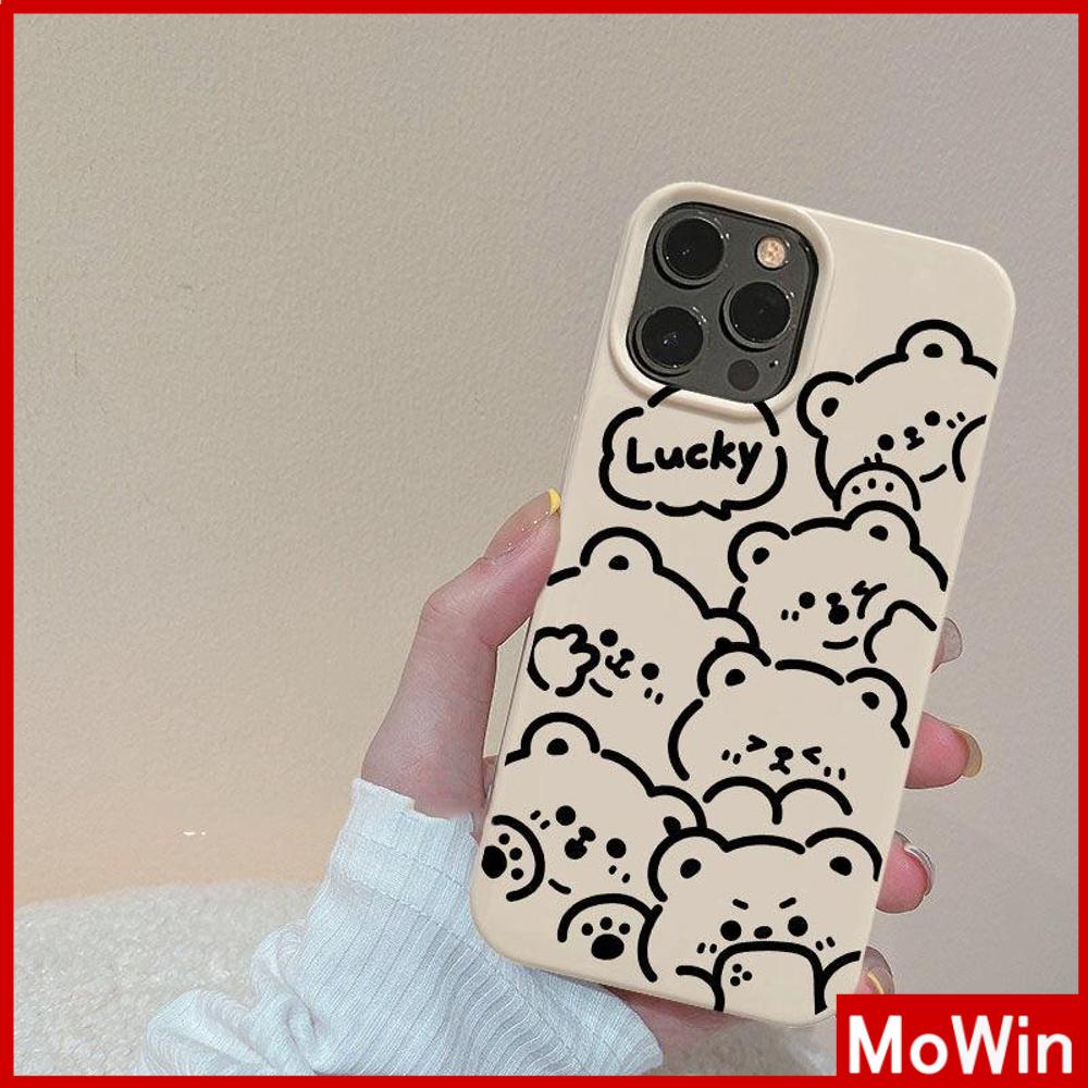 For iPhone 14 Pro Max iPhone Case Khaki Gray TPU Soft Case Shockproof Protection Camera Cute Bear Cartoon Compatible For iPhone 13 Pro max 12 Pro Max 11 Pro max xr xs max 7Plus 7 8