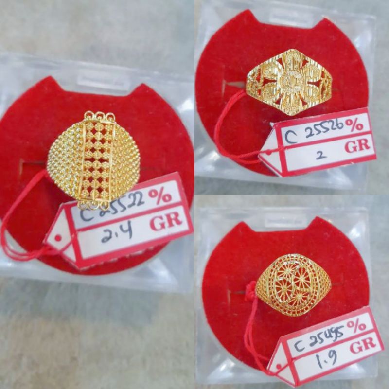 (3 Model) CINCIN DUBAI WANITA LAPIS EMAS