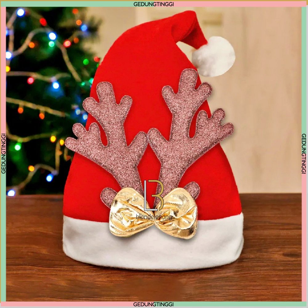 Topi Natal Santa Claus Sinterklas Bando Bandana Tanduk Rusa Aksesoris Rambut Dewasa Anak Bayi Kecil Laki Perempuan Led Grosir Polos Bludru Tebal Premium Lusinan Merah Hijau Lucu Unik Kece Merry Christmas Ornament Decor Accesories Baby Hat Cap Stuff 2023