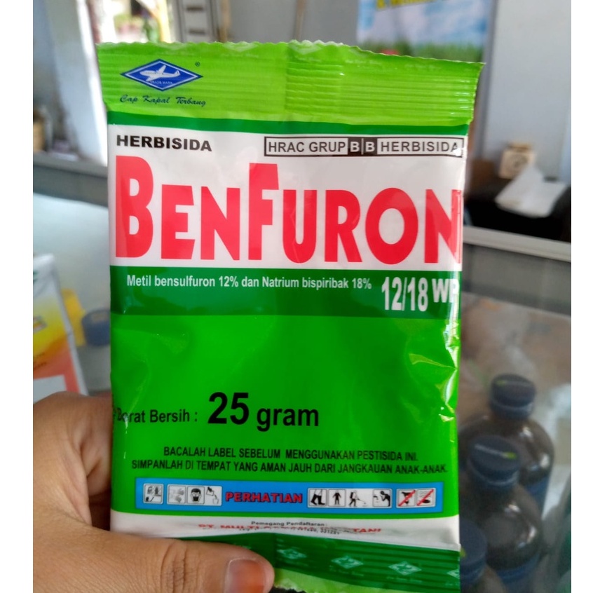 BENFURON 25GR/OBAT RUMPUT PADI BENFURON 25gram 25 gram Herbisida Sistemik Pra & Purna tumbuh Padi