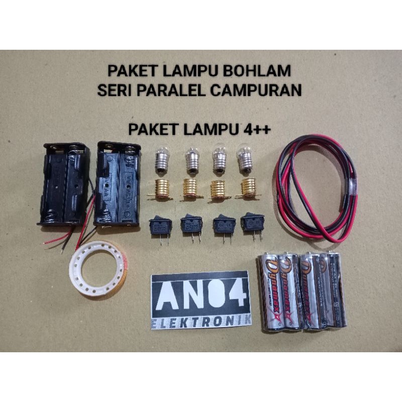 PAKET RANGKAIAN LISTRIK LAMPU SERI PARALEL CAMPURAN PRAKTEK SEKOLAH