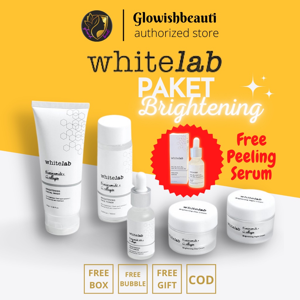 WhiteLab Paket Perawatan Wajah Glowing Skincare lengkap dengan Serum Original Resmi BPOM