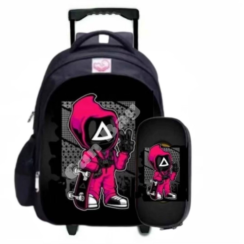 Tas Ransel Anak Troly Fasion Batman Terbaru+Tempat Pensil