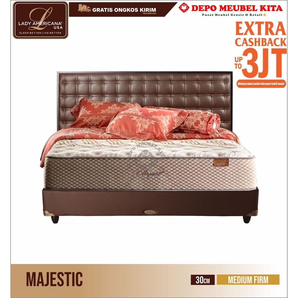 Springbed LADY AMERICANA MAJESTIC [FullSet] | GARANSI RESMI