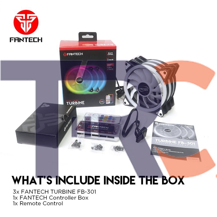 FAN CASE FANTECH TURBINE FB301 RGB 12CM