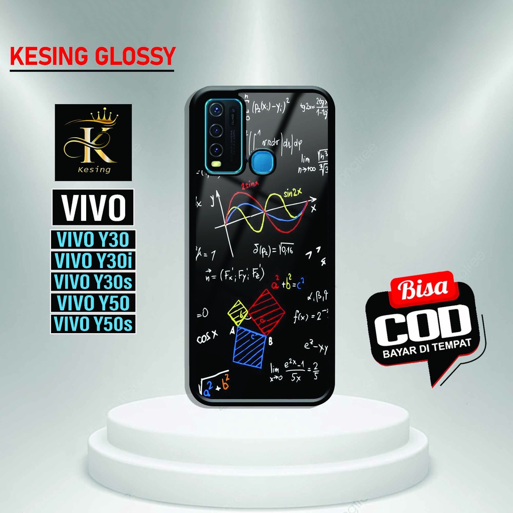 Case Vivo Y30 Y30I Y30S Y50 Y50S  Terbaru - Softcase Glossy Vivo Y30I - Hardcase Kaca Vivo Y50S - Si
