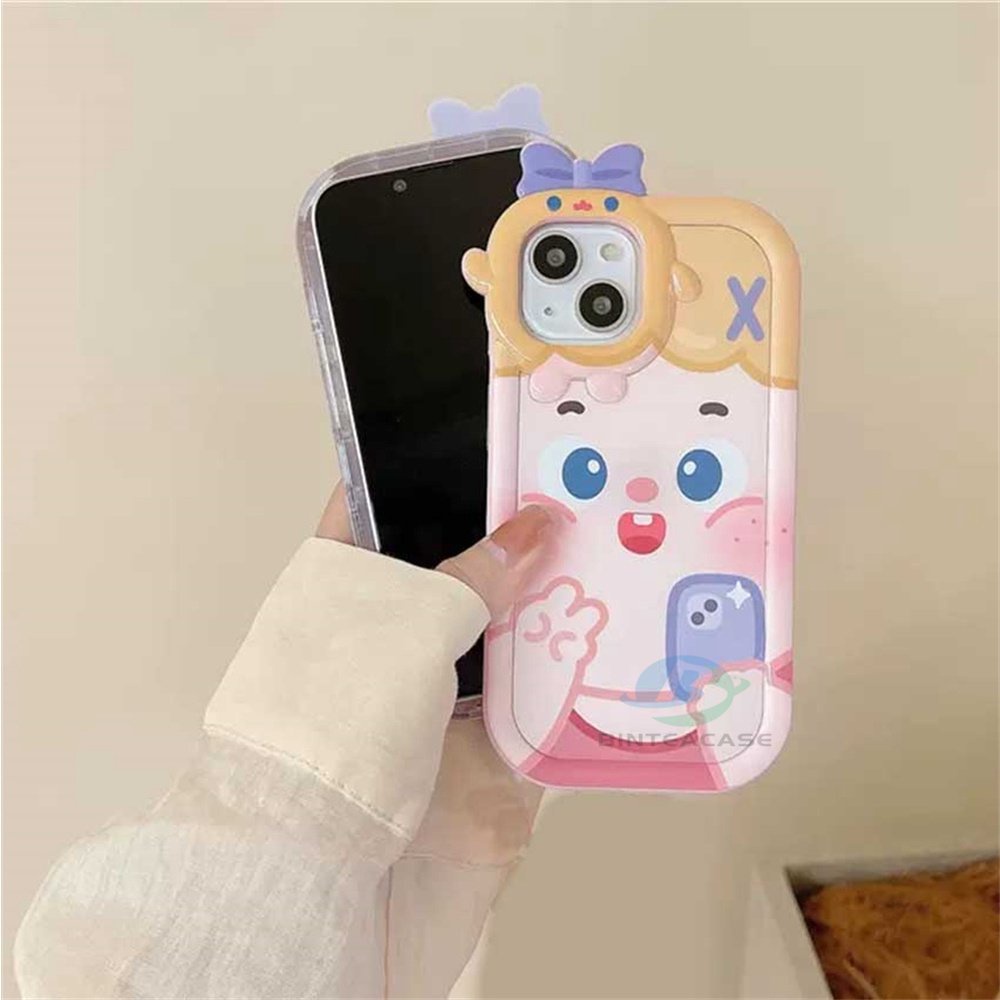 Case Motif Gadis Kecil Monster Untuk IPhone 14 Pro Max 13 Pro Max 11 12 Xr XS 6 6S 7 8 Plus