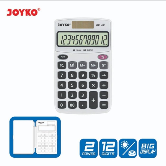 

Calculate Kalkulator Joyko Cc-43 12 Digit/Calculator Joyko Ori Cc43 Big Display