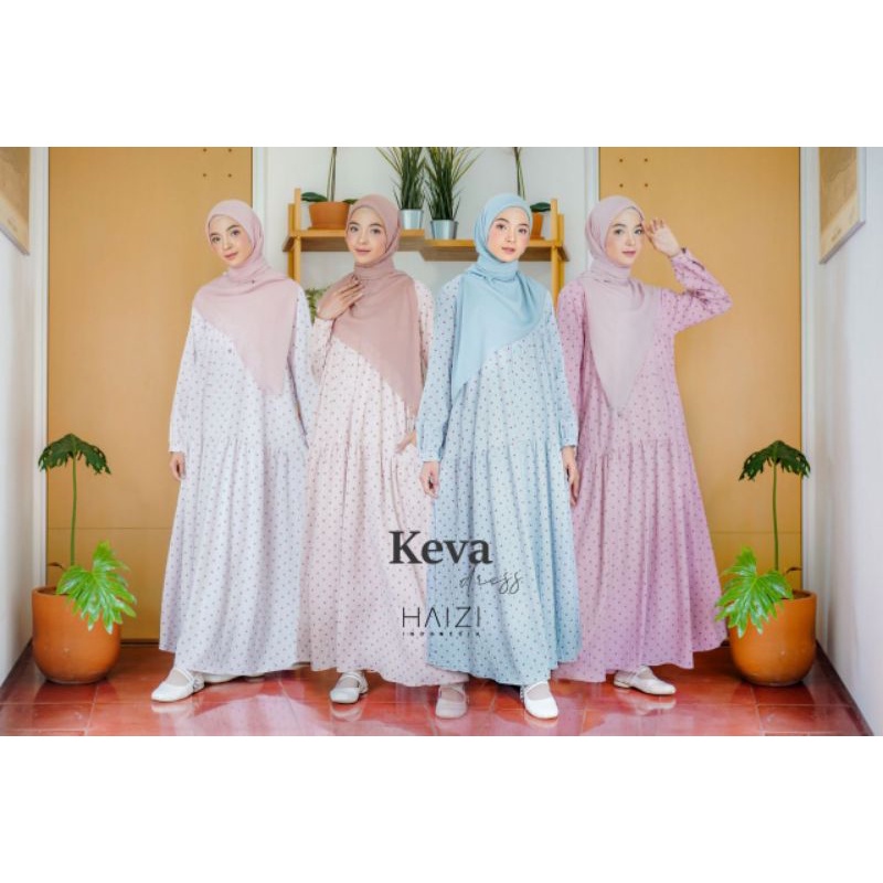 KEVA DRESS Crinkle Polka by HAIZI ZIZARA