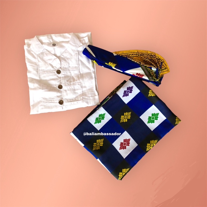 SETELAN KOKO SARUNG UDENG KOTAK BALI DEWASA